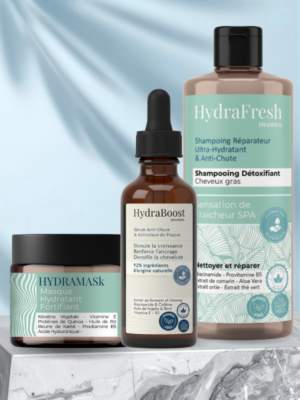 ACCUEIL 13 pack hydracroissance shampoing + sérum antichute + masque